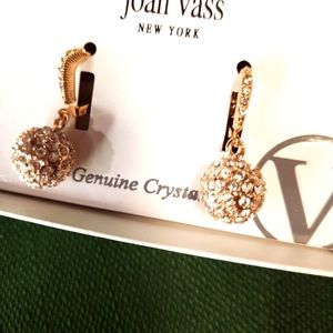 JOAN VASS NEW YORK Genuine Crystal Earrings!